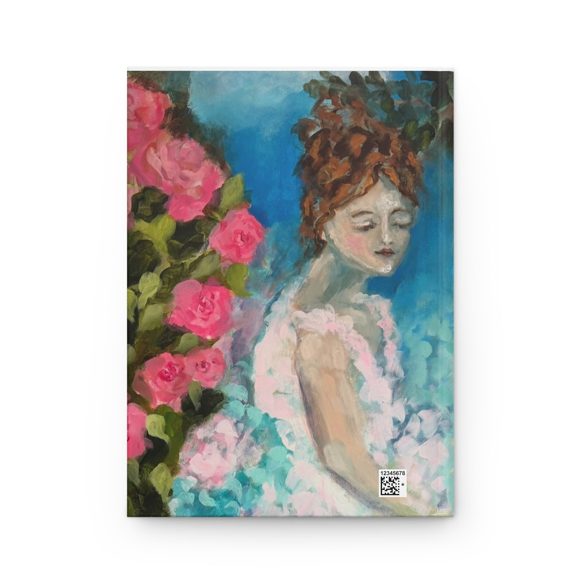Waiting in the Rose Garden Hardcover Journal —  Art Notebook