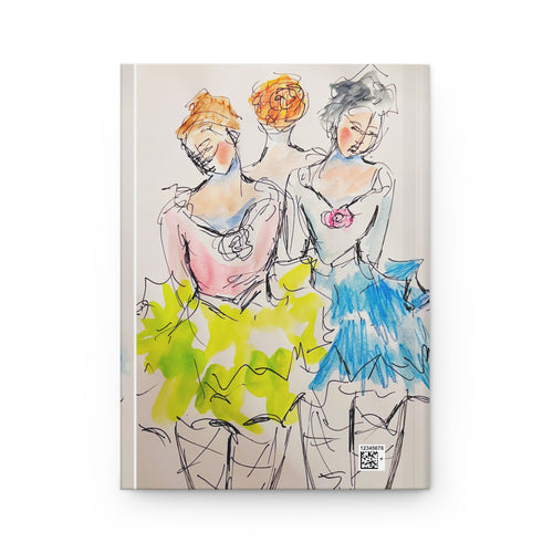 Bright Ballet Dancers Hardcover Journal — Bright Waiting-to-Dance Matte Notebook