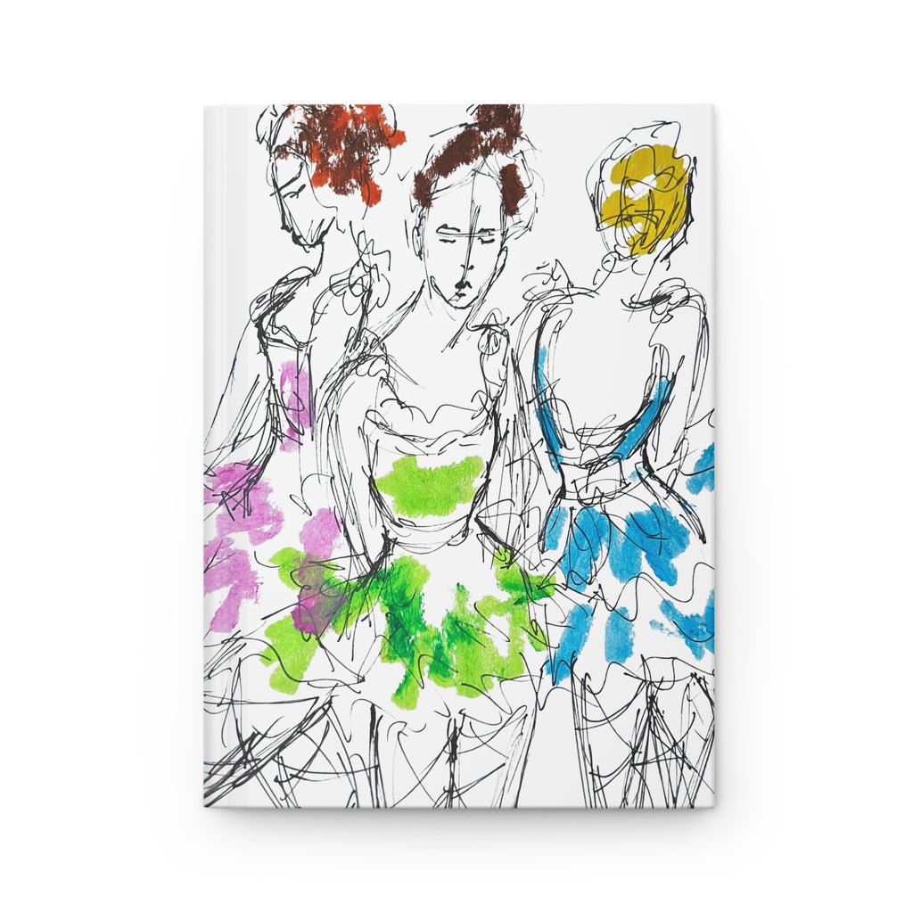 Ballet Sketch Hardcover Journal — Colorful Ballerina Art Notebook