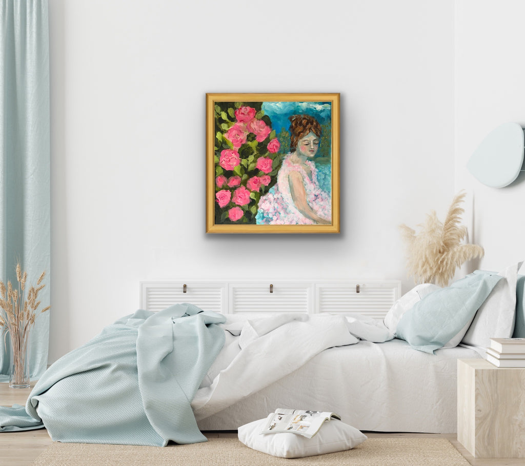 Time in the Rose Garden 24 x 24 Framed Art Print