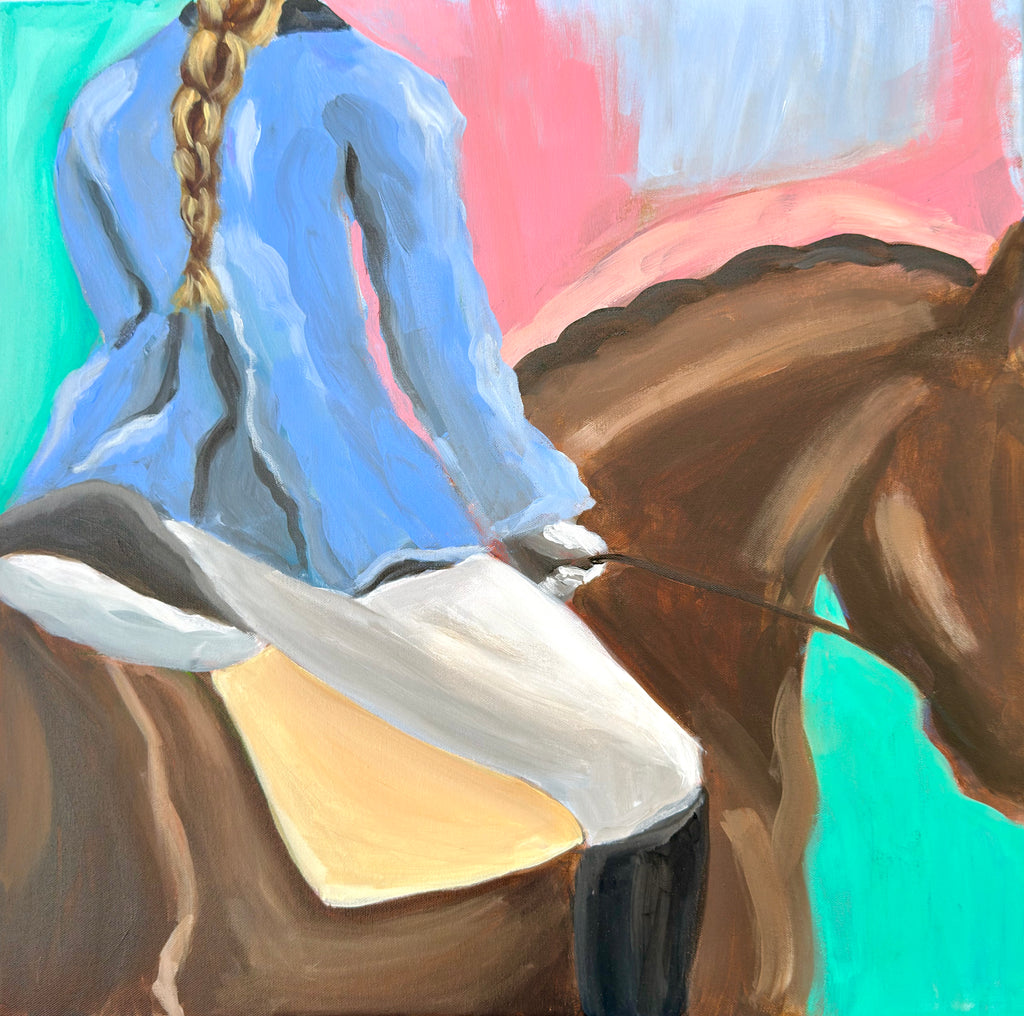 "In the Saddle" Original Artwork 24 x 24