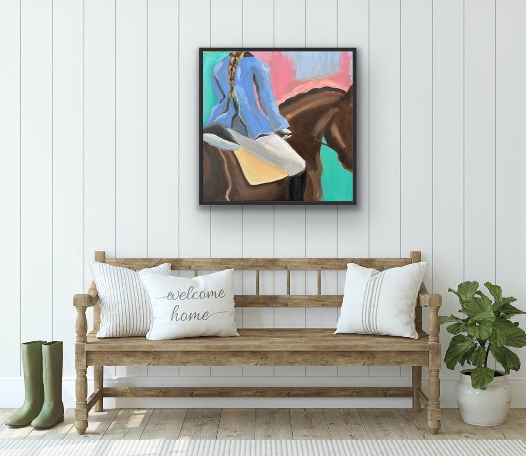 "In the Saddle" Original Artwork 24 x 24