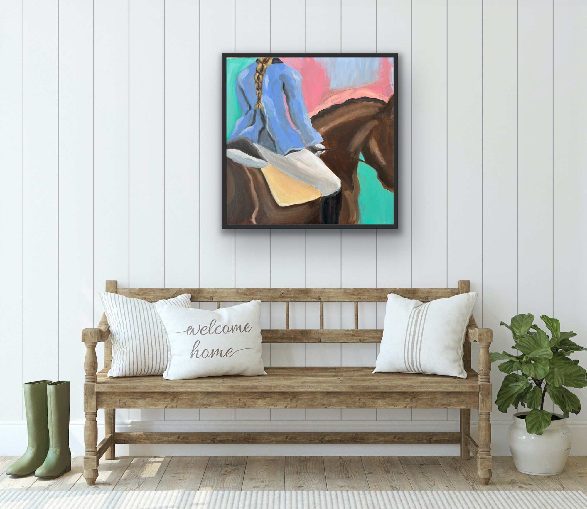 "In the Saddle" Original Artwork 24 x 24