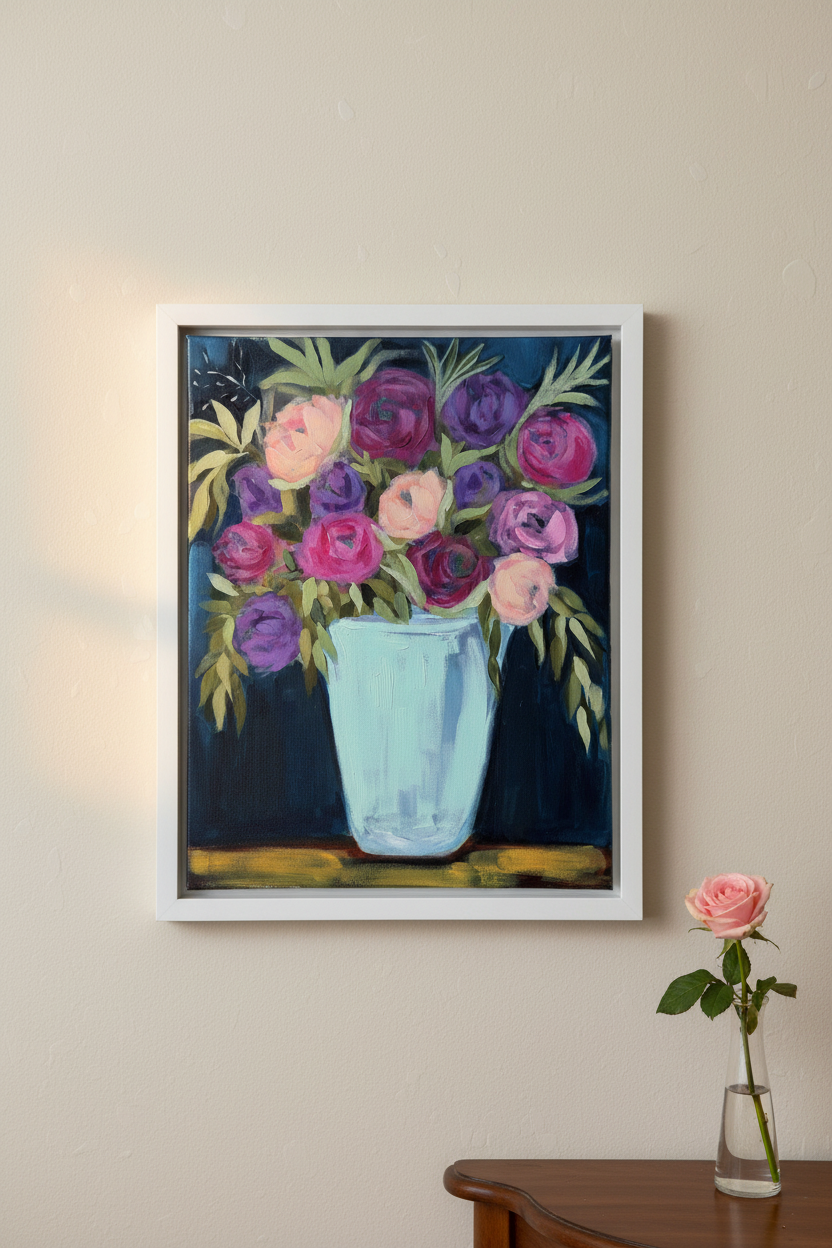 Room View 1 — The Bright Bunch in flat white frame